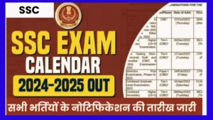SSC New Exam Calendar 2024
