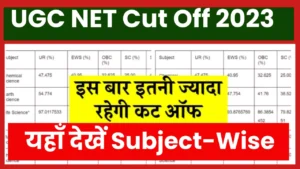 UGC NET Cut Off 2023