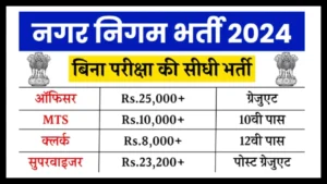 Nagar Nigam Bharti 2024